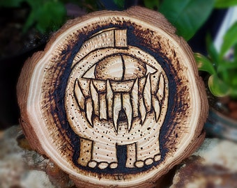 Dark Decor Pyrography - Mohawk Munch