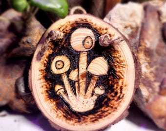 Mini Mushroom Monsters Pyrography - Collection 2 Enoki