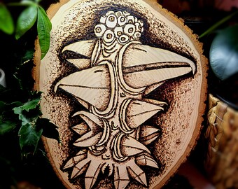 Bird Monster Pyrography - Eyes of the Beak-holder