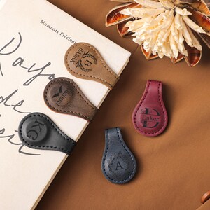 Personalized Magnetic Leather Bookmark, Custom Engraved Magnetic Bookmark for Men, Student, Teacher, Gift for Readers, Book Lover Gifts