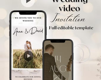 Wedding invitation, electronic wedding invitation VIDEO, digital invitation, wedding invitation, wedding card, Wedding invitation