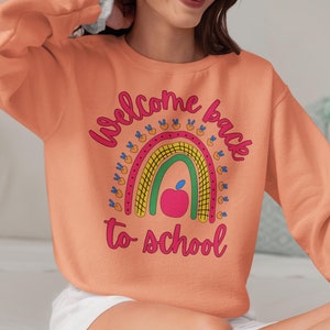 Welcome Back to School Teacher Comfort Colors® Luxurious Sweatshirt, Funny Back To School Sweatshirt, gift for Teacher, cute Teacher sweater