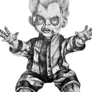 Baby Beetlejuice Drawing Print