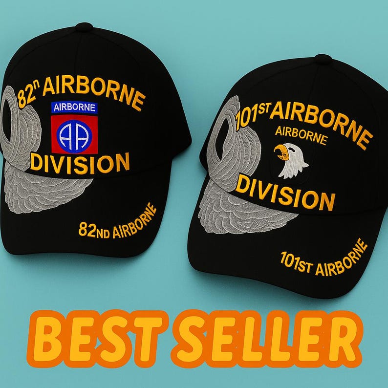 Airborne Graduation Cap Design Embroidered 101st/82nd Airborne Hat – U.S. Army Veteran Cap Fast ...