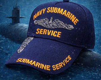 Navy Submarine Veteran Hat | Embroidered Military Cap  Fast Shipping-Gift Ready