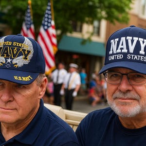 Classic Navy Veteran Hat with Anchor – Or Navy with Wings-Military Embroidered Adjustable Cap-Father&#39;s Day gift-Mother&#39;s Day gift, patriotic