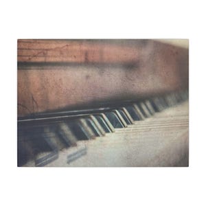 Gift idea-Canvas Wall Art, Vintage Piano, Gift for Music Lovers, Home Decor, Housewarming, Gift for Musicians, Retro Decor