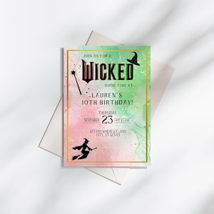 Editable Wicked Invitation, Wicked Birthday Editable Invitation Template, Wicked Birthday Invite, Wicked Birthday Party, Digital Download