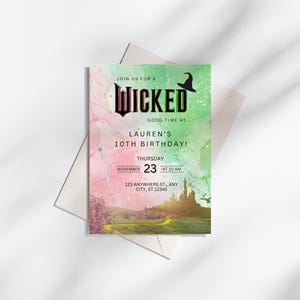 Editable Wicked Invitation, Wicked Birthday Editable Invitation Template, Wicked Birthday Invite, Wicked Birthday Party, Digital Download