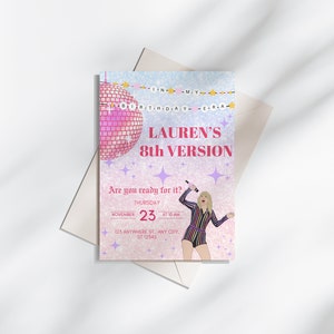 Editable In My Birthday Era Invitation, Eras Invitation, Taylor Birthday Invite, Friendship Bracelet Invite, Birthday Era Invitation