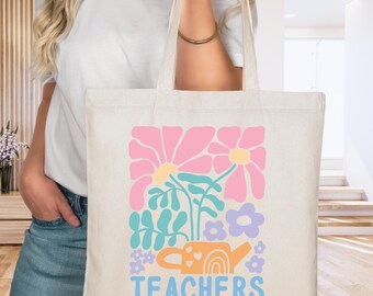 Teachers Plant Seeds Tote Bag, Teacher Tote Bag, Back To School, Teacher Thank You Gift, School Staff Present, Teacher Gifts, Educator Gift.