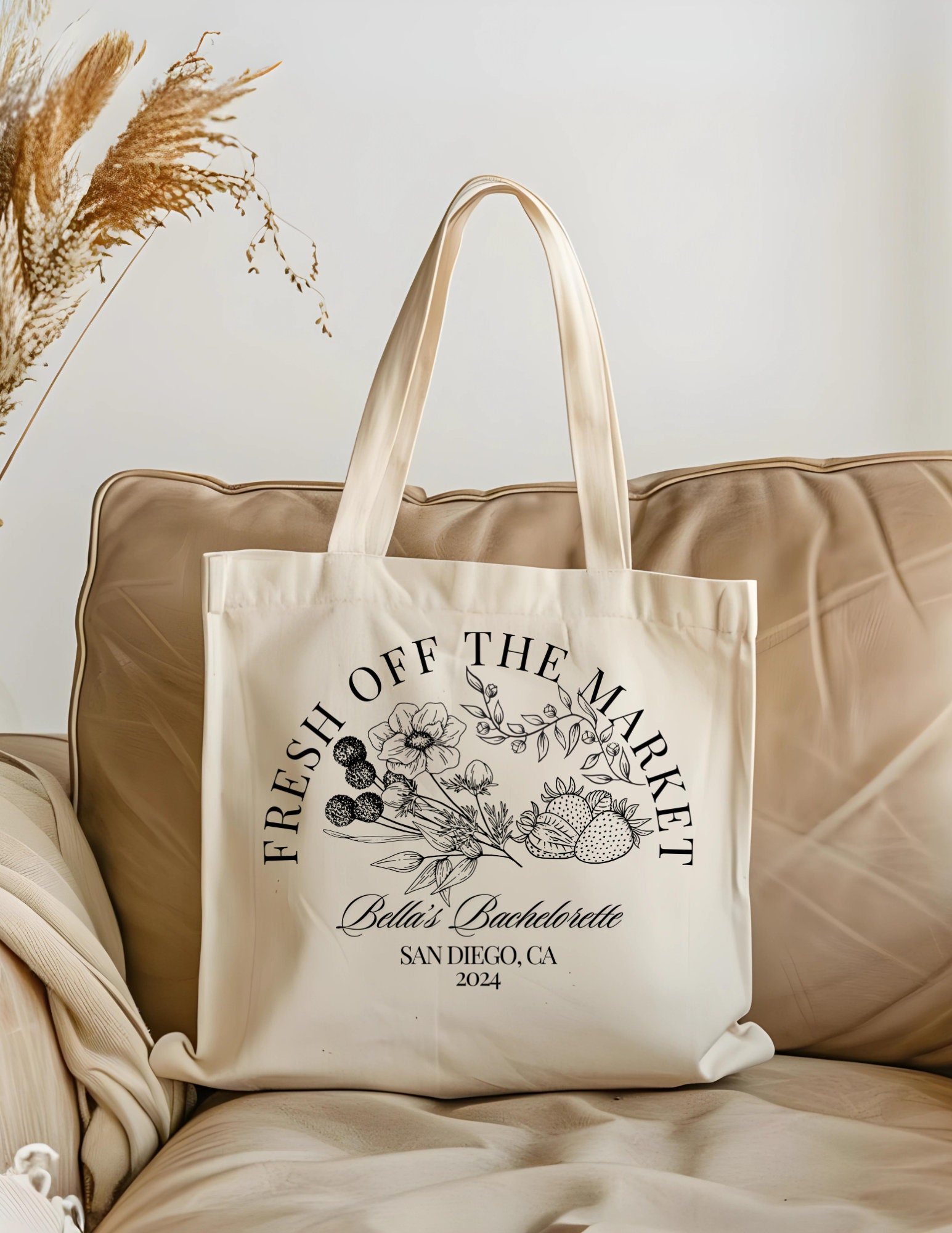 Favplace Shopper Tasche Palma De Mallorca - Baumwoll Canvas Mit Reißverschluss