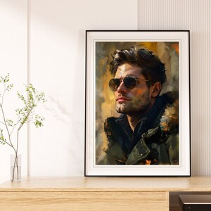 Attractive man / Wall Art / Ai Art / Digital download / Digital printable.