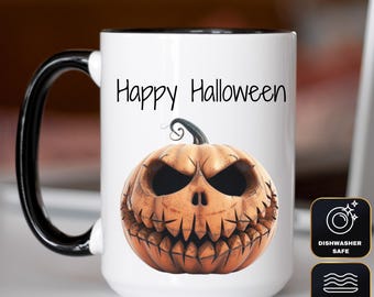 Pumpkin Mug, Halloween Gift, Spooky Season Mug, Fall Coffee Mug