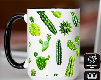 Cactus Mug, Cactus Coffee Mug, Plant Lover, Cacti Mug, Plant Coffee Mug