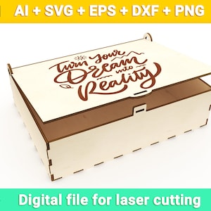 Multiplex Memory Box vector voor CNC SVG vectorbestand, vector gesneden bestand, CNC, CNC-bestand, CNC-patroon