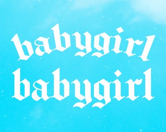 Baby Mädchen Aufkleber • Vinyl Aufkleber Transferfolie, XL