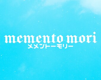Memento Mori Aufkleber • Vinyl Aufkleber Transferaufkleber, JDM, Japanisch, Kanji, XL