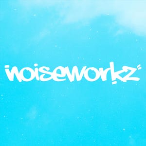 May include: White text on a light blue background that reads "wiseworkz".
