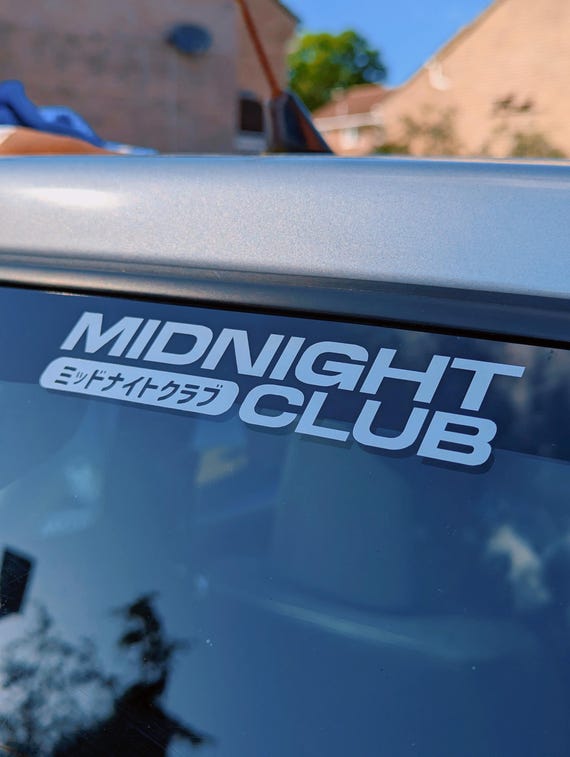 Midnight Club Sticker • Vinyl Decal Transfer Sticker, JDM