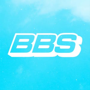 May include: White, 3D-style text that reads "BBS" against a light blue background with a cloudy effect. The letters are bold and outlined, creating a sense of depth and prominence. The overall design is clean and modern.