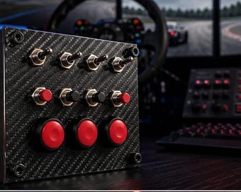 Simracing-knappbox – 11-funktionsbrytare, USB PC-simulatorkontroll för flyg-/racingsimulatorer