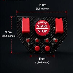 Simracing-knappbox – 11-funktionsbrytare, USB PC-simulatorkontroll för flyg-/racingsimulatorer bild 3