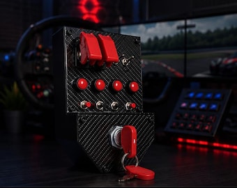 Simracing-knappbox – 14-funktionsbrytare, USB PC-simulatorkontroll för flyg-/racingsimulatorer