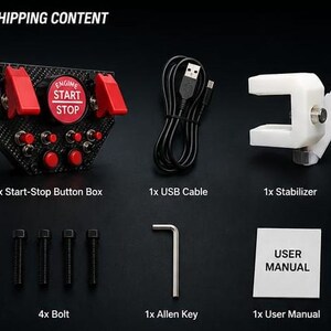 Simracing-knappbox – 11-funktionsbrytare, USB PC-simulatorkontroll för flyg-/racingsimulatorer bild 5