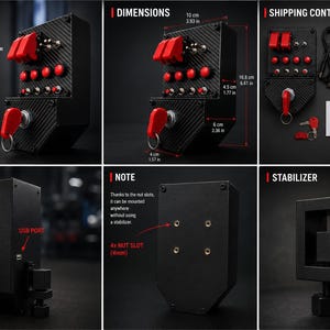 Simracing Button Box – 14 Function Switch, USB PC Sim Control for Flight/Racing Simulators image 9