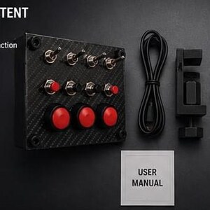 Simracing Button Box – 11 Function Switch, USB PC Sim Control for Flight/Racing Simulators image 3