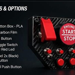 Simracing-knappbox – 11-funktionsbrytare, USB PC-simulatorkontroll för flyg-/racingsimulatorer bild 4