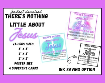 Jesus Love Printable | Christian Poster, Cards (Instant Download)
