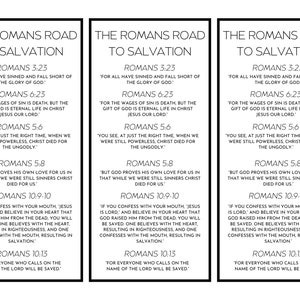Romans Road to Salvation Bookmark or Tract - Etsy