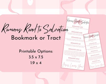 Romans Road to Salvation Bookmark | Scripture Tract (Instant Download)