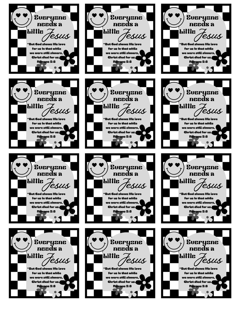 Everyone Needs a Little Jesus Printable | Romans 5:8 | Instant Download ...