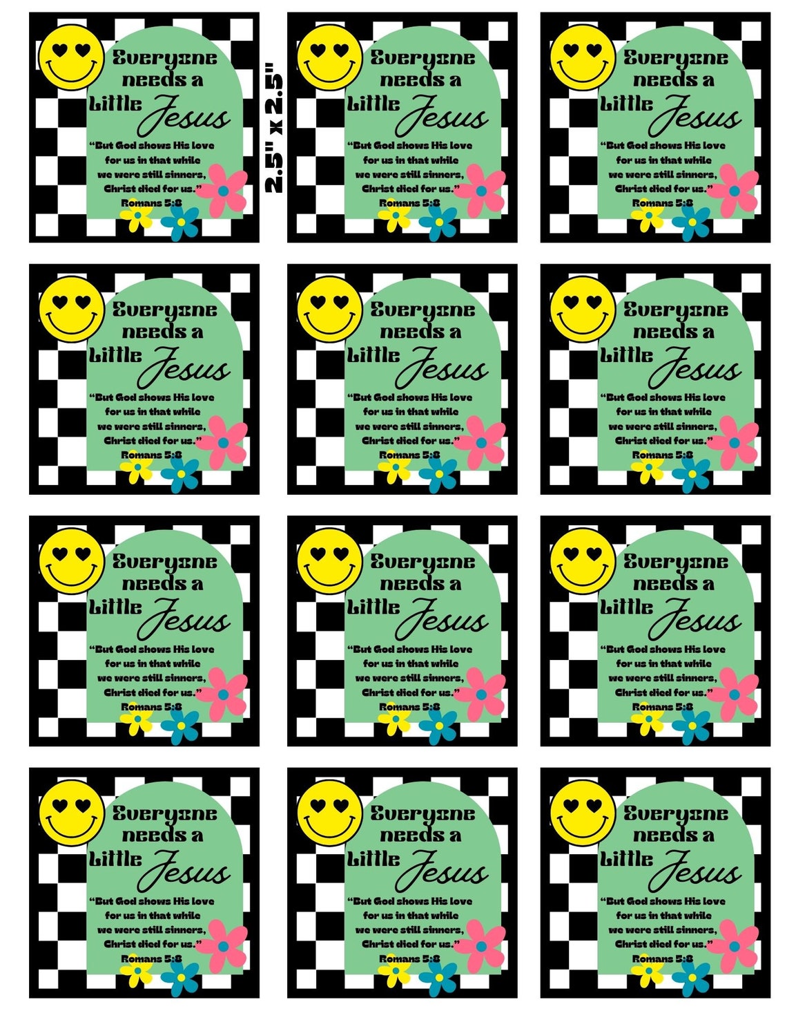 Everyone Needs a Little Jesus Printable | Romans 5:8 | Instant Download ...