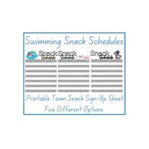 Horario de refrigerios del equipo de natación / Descarga instantánea / Cinco opciones / Equipos de viaje / Club de natación / Campamento de natación / Competencias de natación / Organización