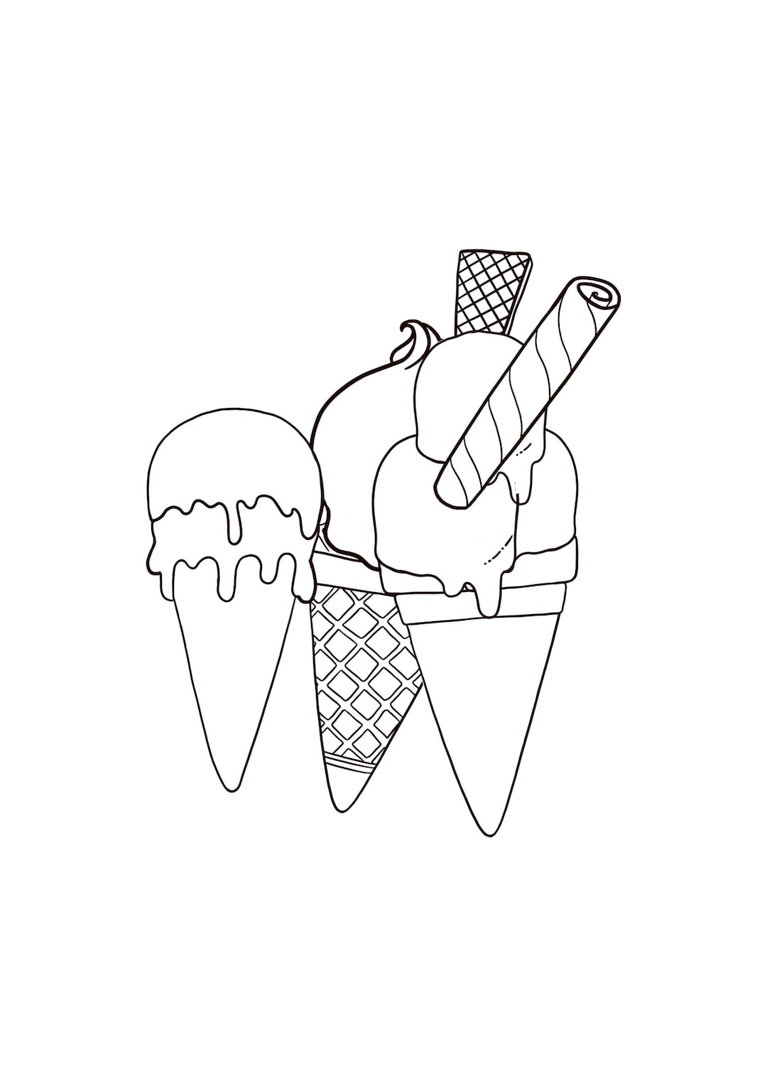 Food Colouring Book Etsy