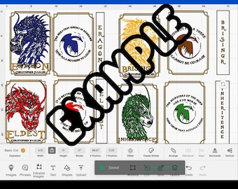 Eragon Book Cover SVG Design for Cricut (Digital Download)