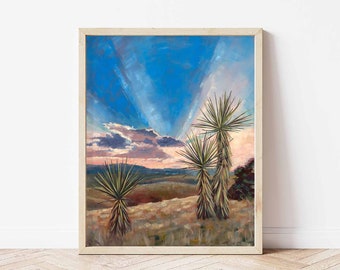 Lean on Me Landscape Giclée Print | Sunset Landscape | Fine Art Print Desert | Vertical Print | Landscape Painting | Wall Art