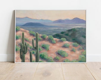 Adeline's Sunset Landscape Giclée Print | Landscape Painting | Fine Art Print Desert | Horizontal Print | Sunset Painting | Wall Art