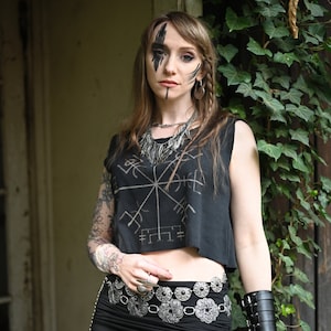 Vegvisir Viking Compass Cropped Loose Tank