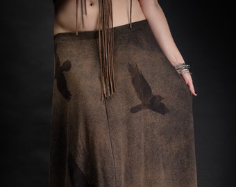Murder of Crows Maxi Skirt