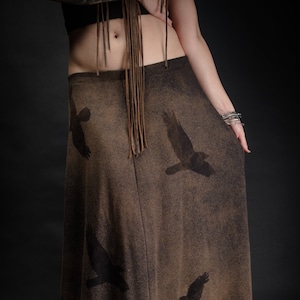 Murder of Crows Maxi Skirt