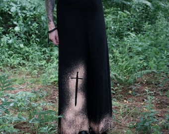 Battle Crow Sword Print Palazzo Pants