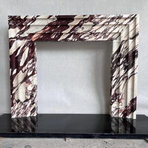 Modern Style Marble fireplace Surround Calacatta Viola Marble Fireplace Mantel can be customized