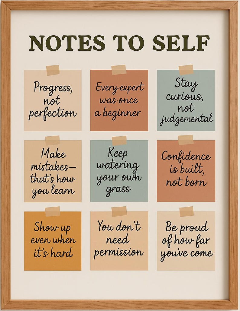 Notes to Self 5-pack Bundle – Pick Any 5 Digital Wall Art Prints ...