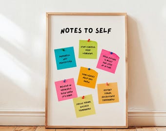 Decoración mural para la motivación estudiantil / Afirmaciones positivas / Decoración imprimible para el aula / Póster de mentalidad de crecimiento para inspirar a los estudiantes y profesores
