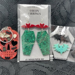 Halloween. Skulls. Bats. Coffins. Sparkle. Glitter Goth
